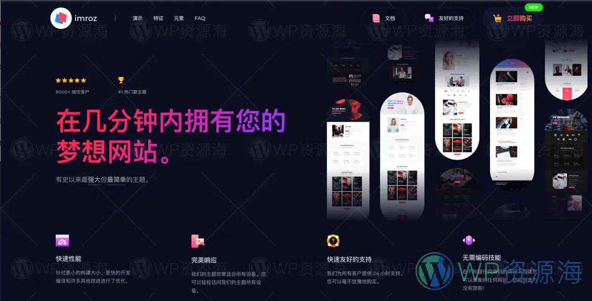 Imroz – 代理机构/产品与作品展示WordPress主题[更至v1.4.0]插图-WP资源海