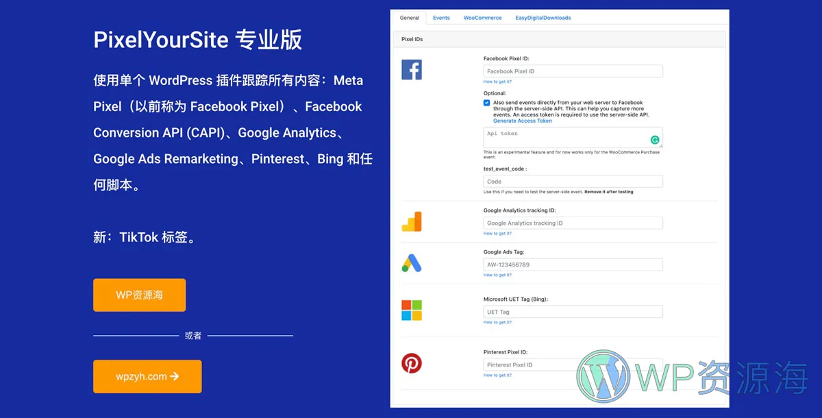 PixelYourSite Professional-网站用户跟踪/数据分析WordPress插件[更至v10.4.0]插图-WordPress资源海