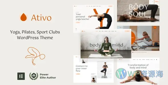 Ativo-普拉提瑜伽健身冥想WordPress主题[更至v5.2]插图-WordPress资源海