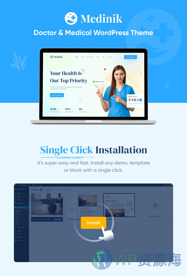 Medinik v1.3.3 医院诊所医疗健康行业WordPress主题插图1-WordPress资源海