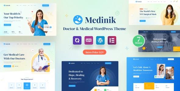 Medinik v1.3.1医生诊所医疗健康行业WordPress主题
