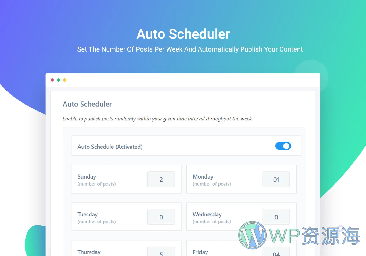 SchedulePress Pro-文章定时发布/自动社交分享WordPress插件插图7-WP资源海