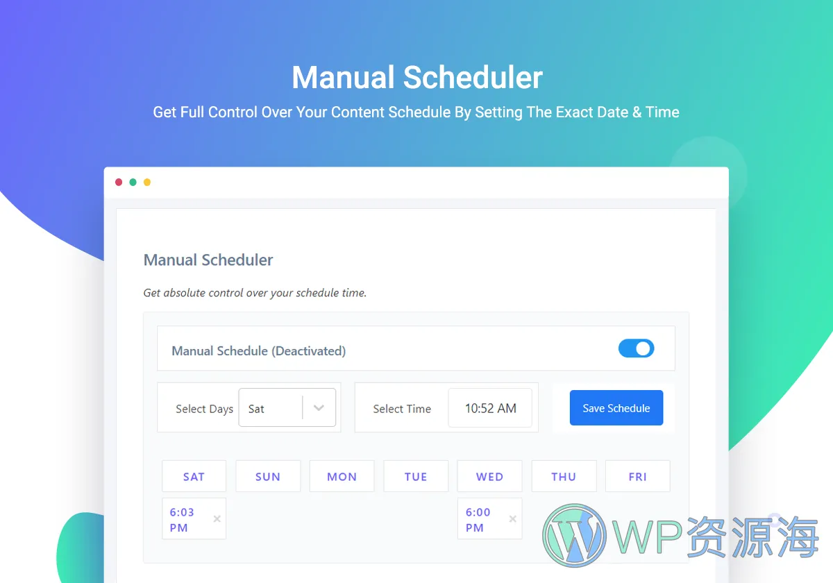 SchedulePress Pro-文章定时发布/自动社交分享WordPress插件插图8-WP资源海