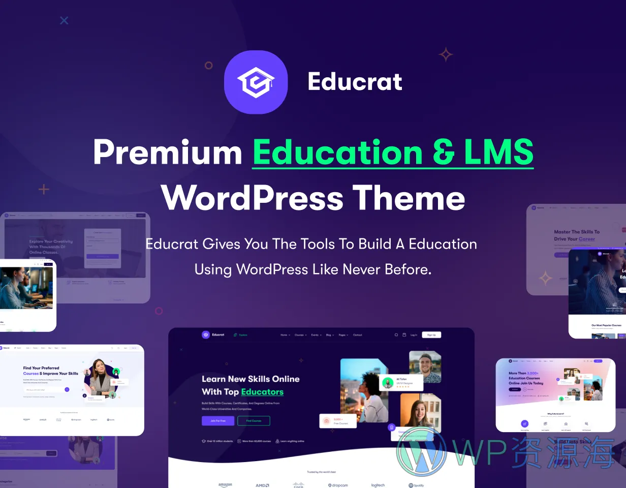 Educrat-在线课程教育培训 WordPress 主题插图2-WP资源海 Educrat-在线课程教育培训 WordPress 主题插图2-WP资源海
