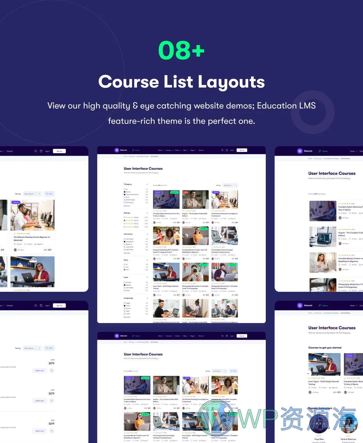 Educrat-在线课程教育培训 WordPress 主题插图4-WP资源海 Educrat-在线课程教育培训 WordPress 主题插图4-WP资源海