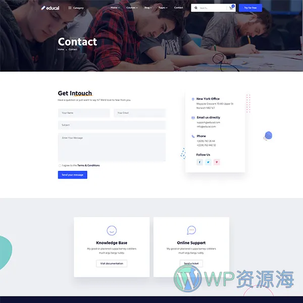 Educal-在线课程/教育培训机构WordPress主题插图8-WP资源海