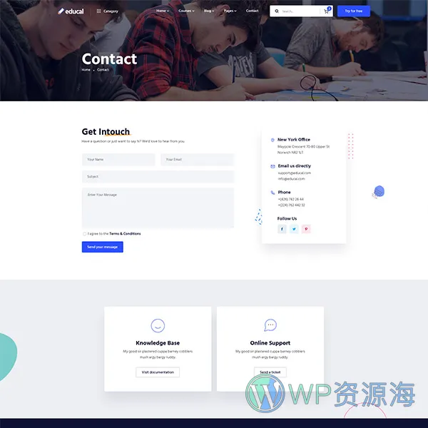 Educal v1.3.2 在线课程和教育WordPress主题插图8-WordPress资源海