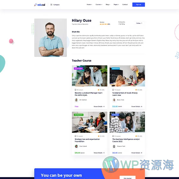 Educal-在线课程/教育培训机构WordPress主题插图12-WP资源海