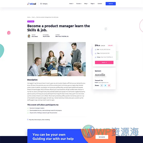 Educal v1.3.2 在线课程和教育WordPress主题插图11-WordPress资源海
