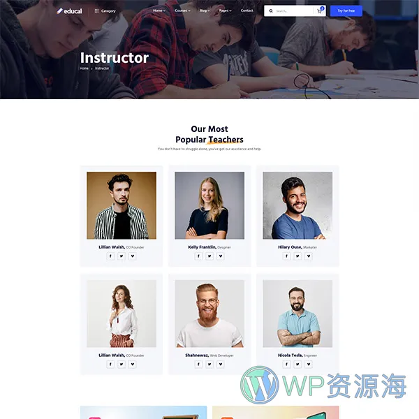 Educal-在线课程/教育培训机构WordPress主题插图13-WP资源海
