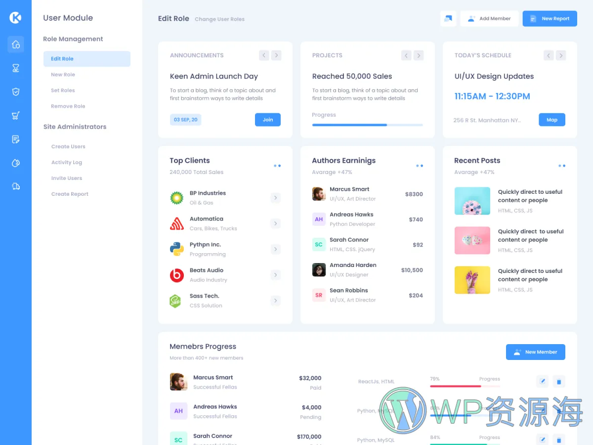 【首发】Keen v3.0.1–精品Bootstrap后台管理仪表板主题模板插图5-WP资源海
