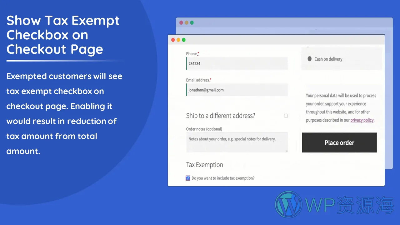 Tax Exempt for WooCommerce v1.5.7 WordPress免税插件插图1-WordPress资源海