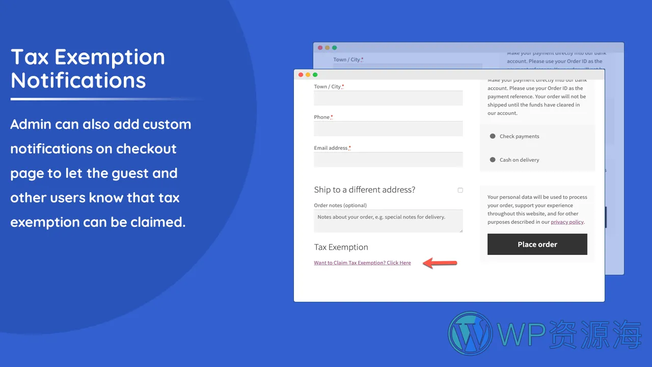 Tax Exempt for WooCommerce v1.5.7 WordPress免税插件插图5-WP资源海