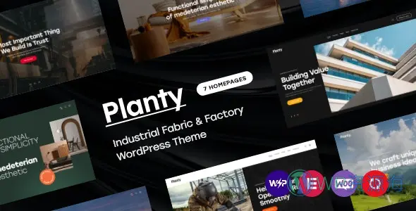 Planty-工业面料纺织布艺工厂WordPress主题插图-WP资源海