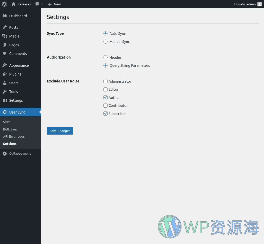 WordPress API Multiple Sites User Sync v1.6.2 跨站点用户同步插件插图3-WP资源海