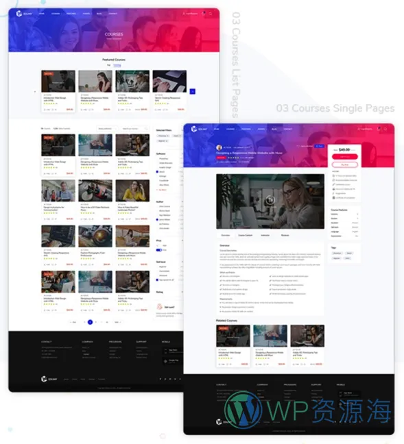 Edumy-网络教育LMS在线课程WordPress主题[更至v1.2.25]插图2-WP资源海