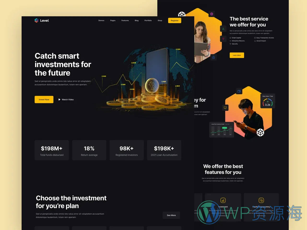 Level – 数字加密金融科技WordPress主题[更至v2.0.2]插图11-WP资源海