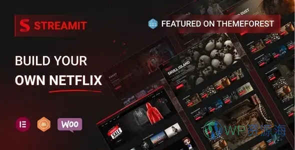 Streamit-电影视频网站模板WordPress炫酷主题插图-WP资源海