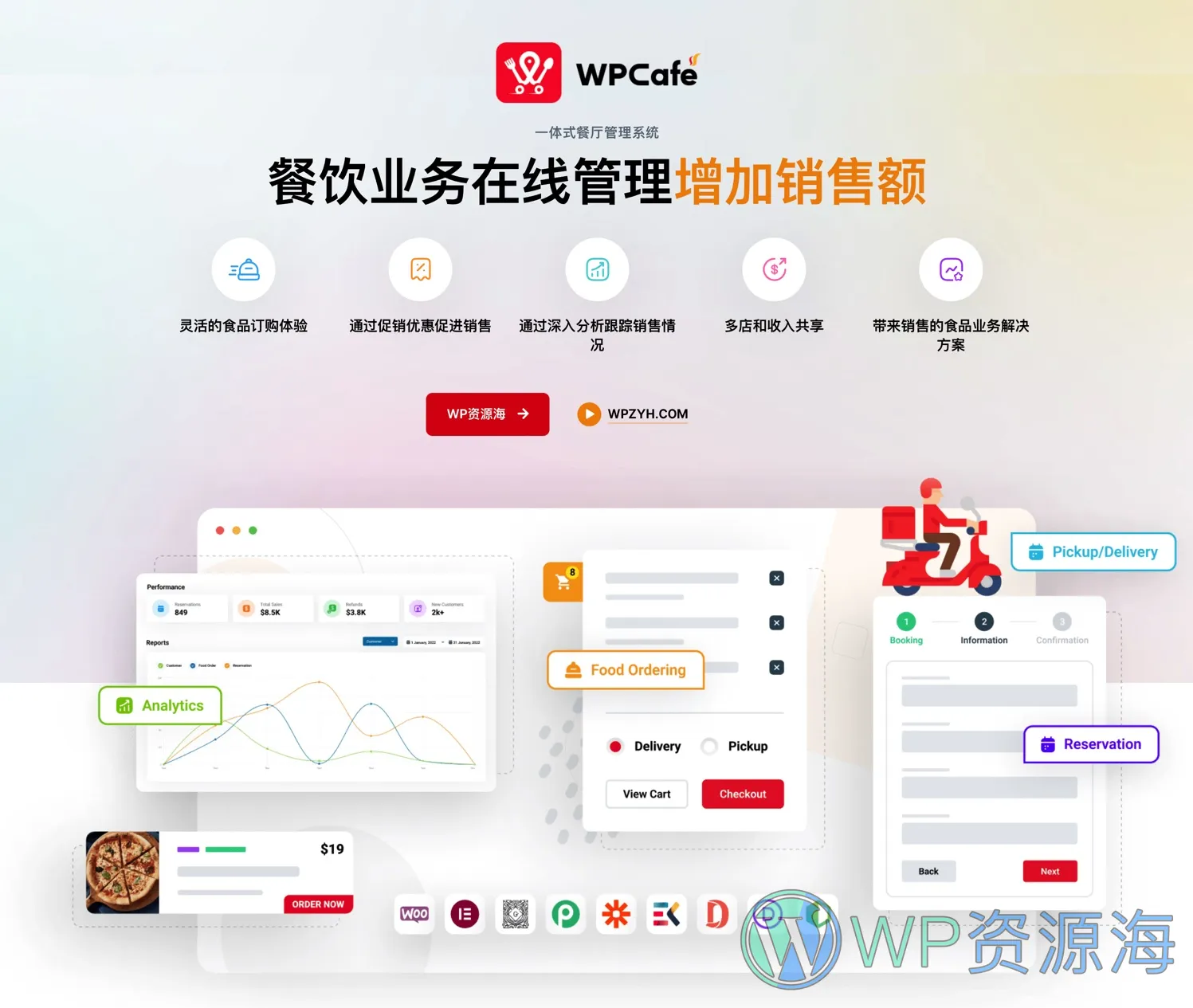 WPCafe Pro v2.2.14菜单点餐预订外卖送餐WordPress插件插图1-WordPress资源海