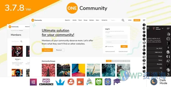OneCommunity-BuddyPress社区论坛圈子交友主题[更至v3.7.9]插图-WordPress资源海