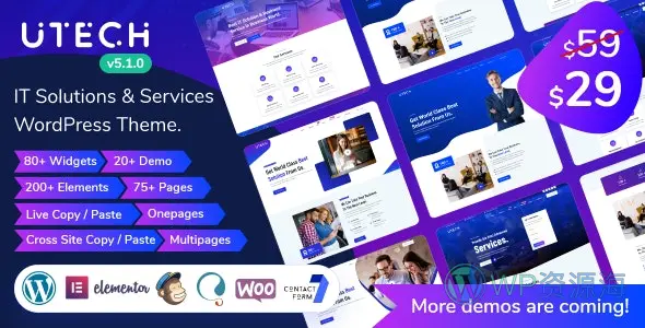 uTech-科技IT行业网站WordPress主题[更至v5.7.0]插图-WP资源海