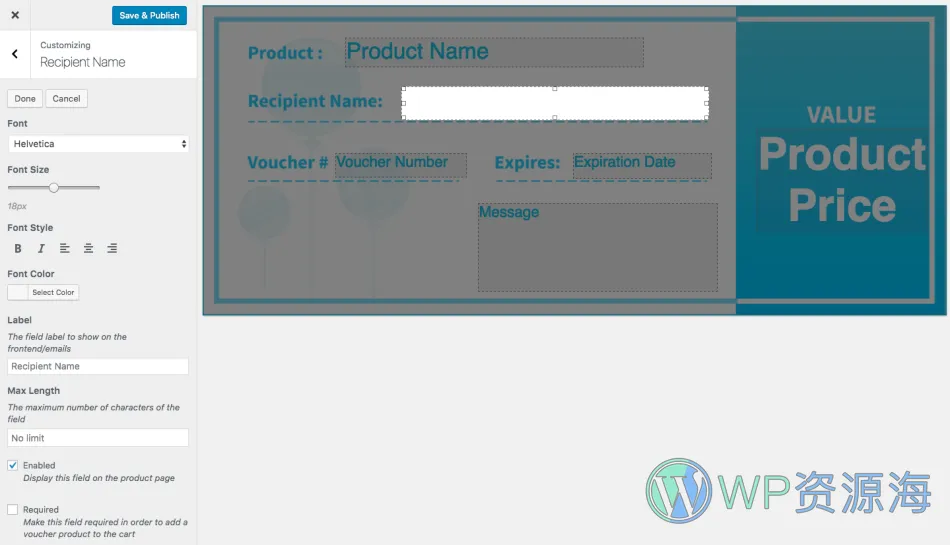 WooCommerce PDF Product Vouchers v3.11.0 代金券礼品券生成插件插图1-WP资源海