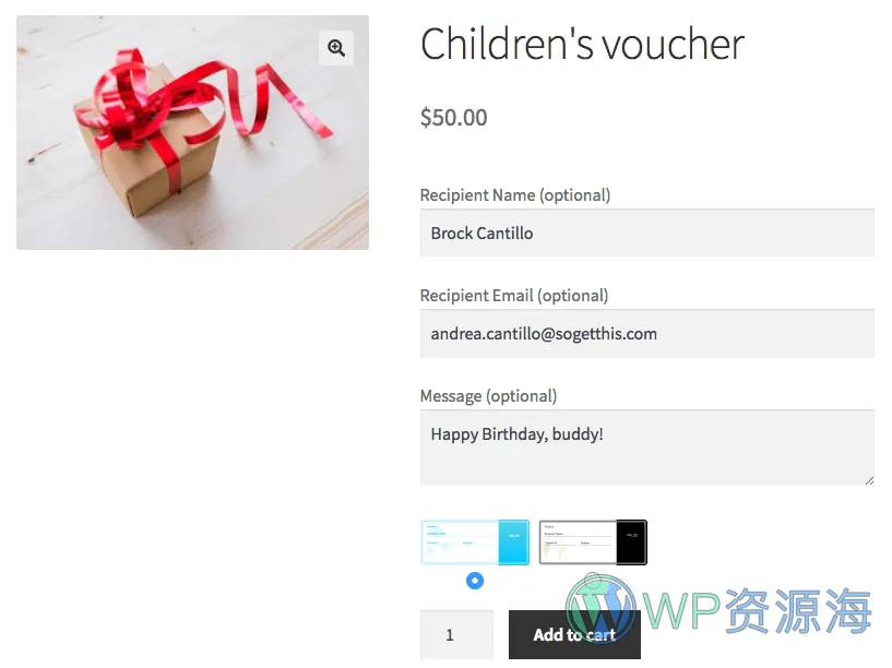 WooCommerce PDF Product Vouchers v3.11.0 代金券礼品券生成插件插图2-WP资源海