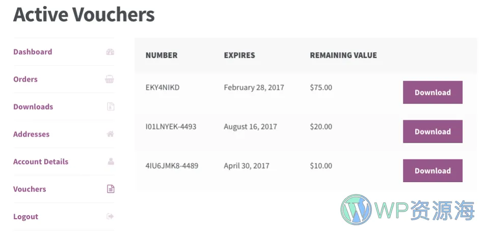 WooCommerce PDF Product Vouchers v3.11.0 代金券礼品券生成插件插图3-WP资源海