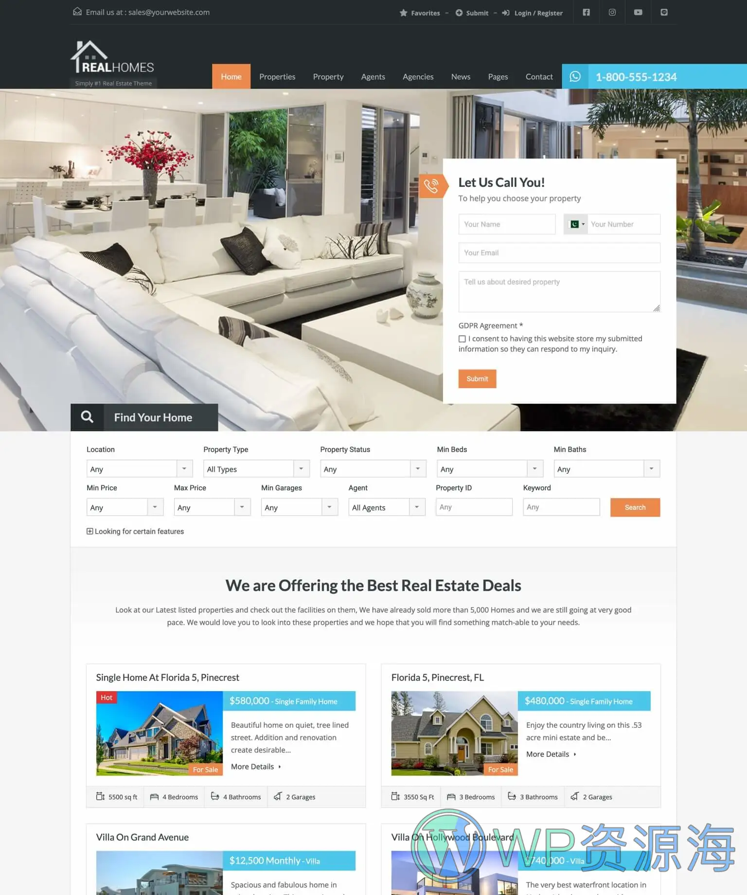 RealHomes-房地产买卖/租赁WordPress主题[更至v4.3.1]插图4-WordPress资源海