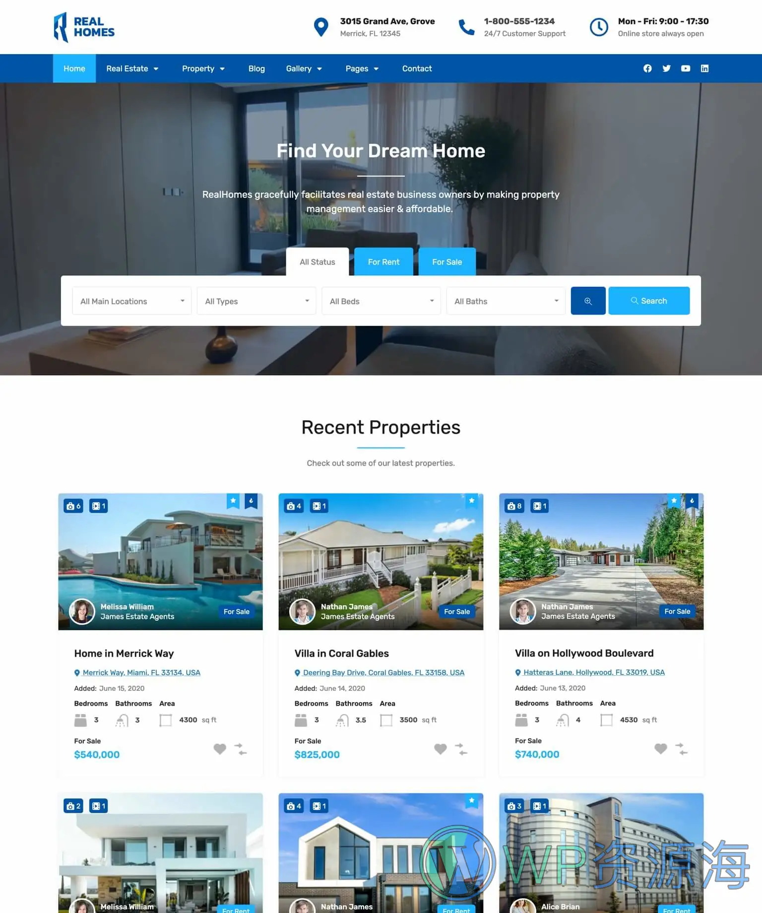 RealHomes-房地产买卖/租赁WordPress主题插图12-WP资源海