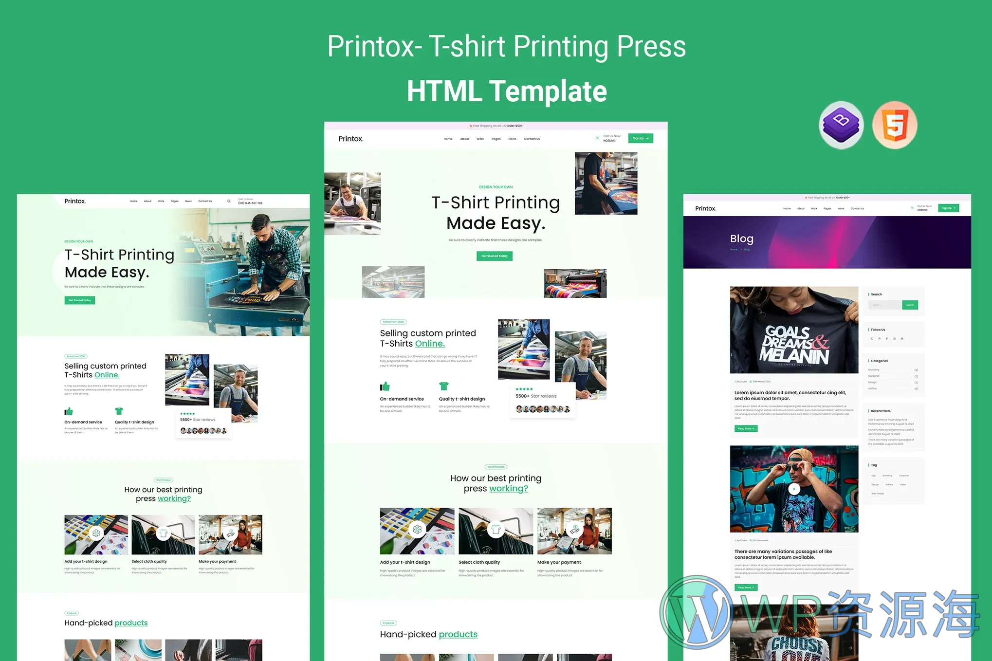 Printox-印染打印公司印刷厂网站HTML模板插图-WP资源海