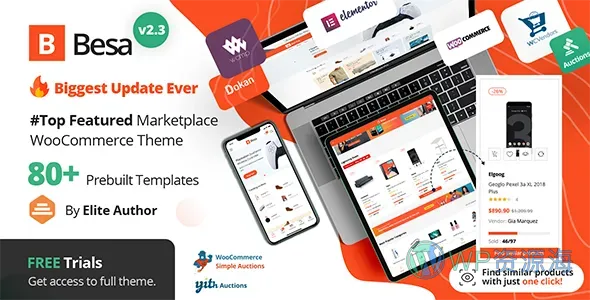 Besa-移动H5多功能在线商城WooCommerce主题插图-WP资源海