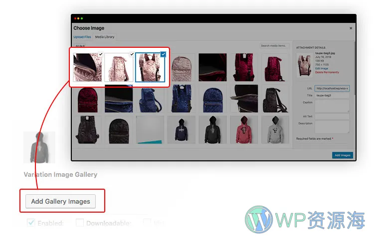 Additional Variation Images Gallery WooCommerce多规格产品显示不同图片插件插图6-WP资源海