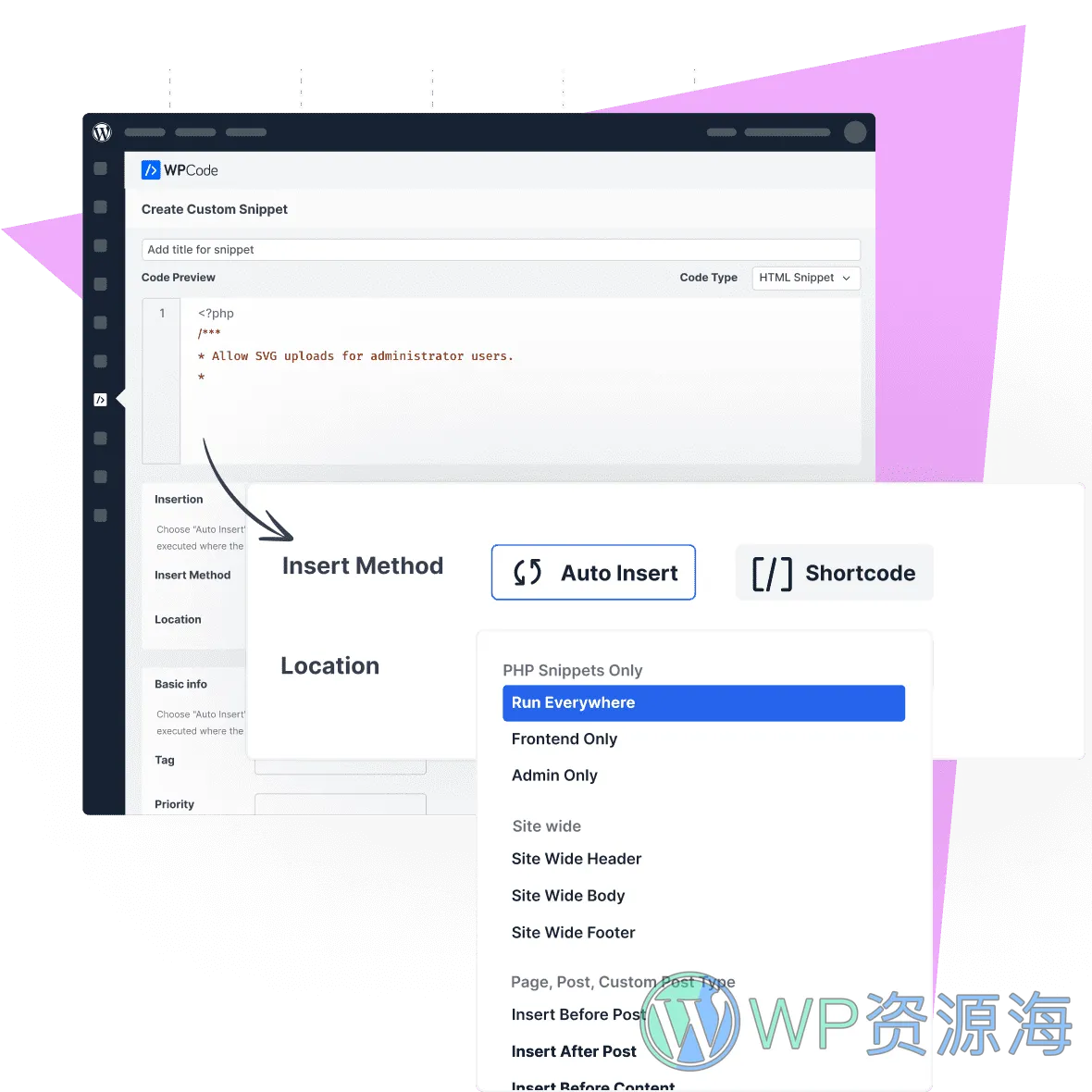 WPCode Pro-代码片段/二次开发WordPress个性化定制插件插图4-WP资源海