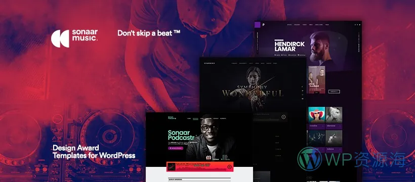 Sonaar-音乐音频电台播客网站模板WordPress主题[更至v4.27]插图-WordPress资源海