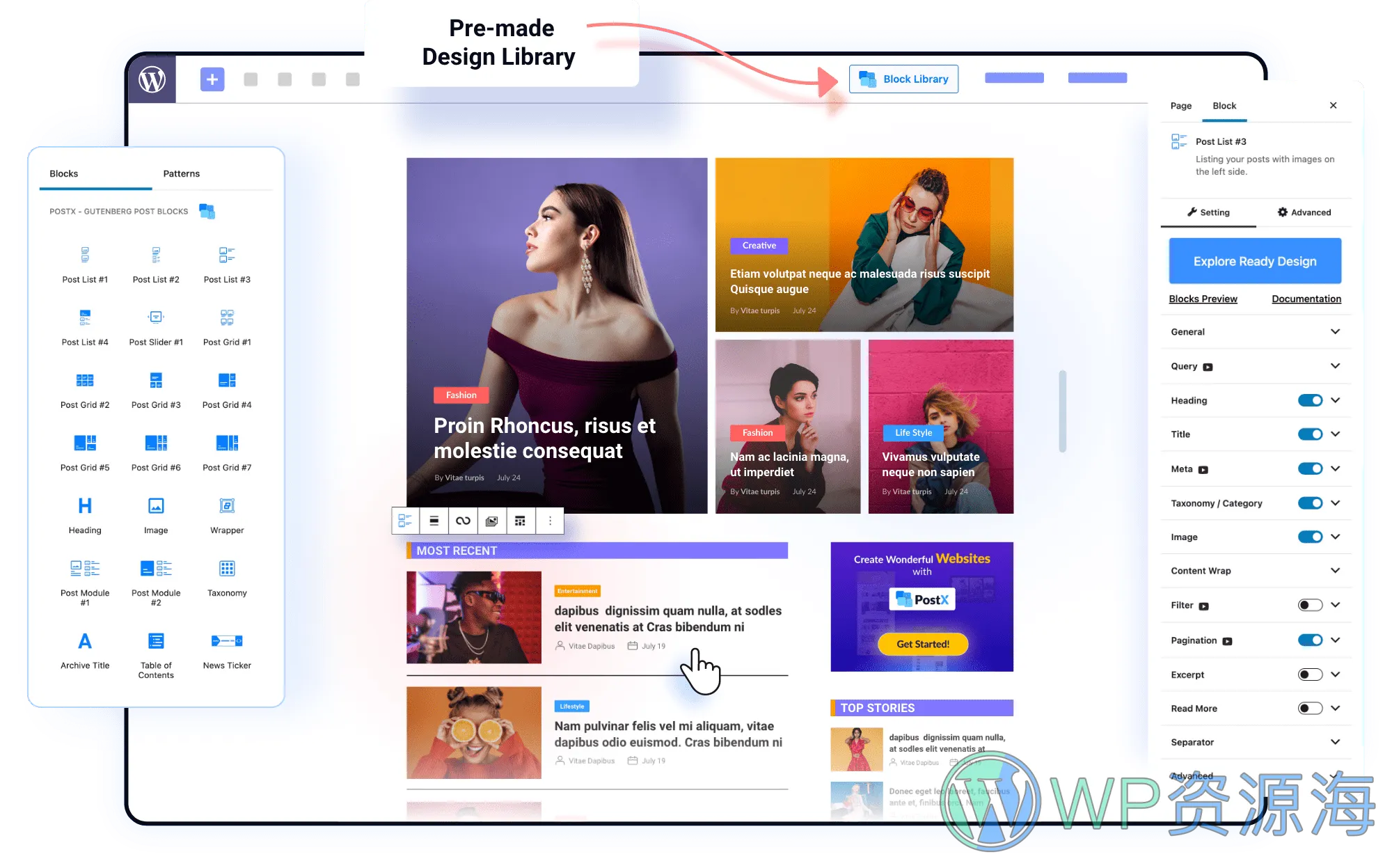 PostX Pro-排名第一的古腾堡文章列表区块插件插图-WP资源海 PostX Pro-排名第一的古腾堡文章列表区块插件插图-WP资源海