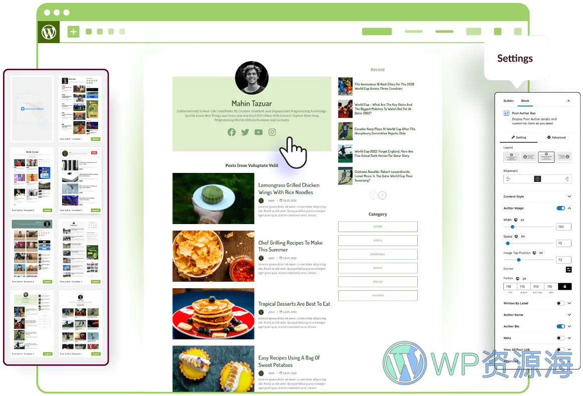 PostX Pro v1.6.5 排名第一的古腾堡文章列表区块插件插图5-WordPress资源海