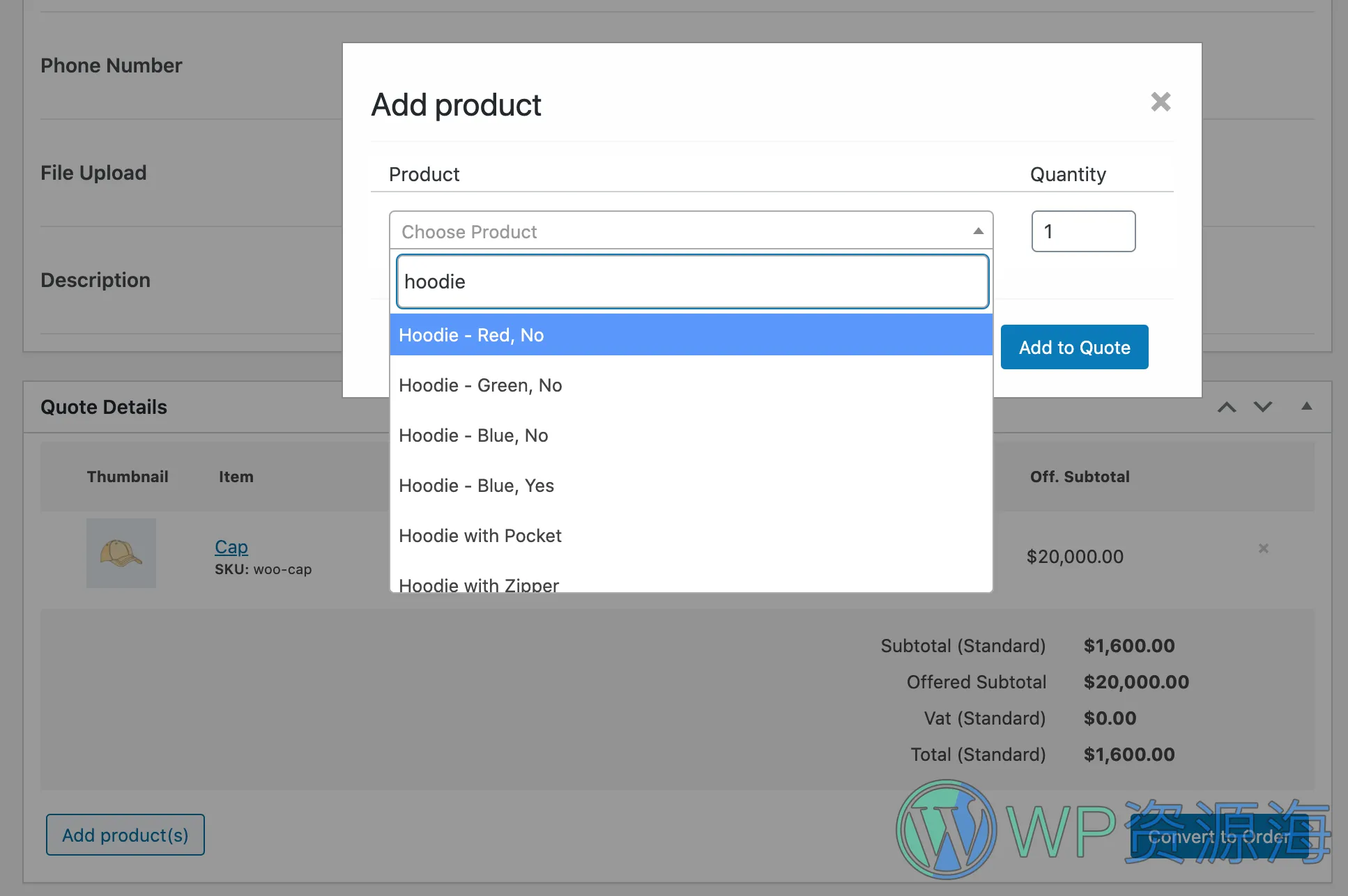 Request a Quote for WooCommerce v2.5.1 客户报价表单提交插件插图10-WP资源海
