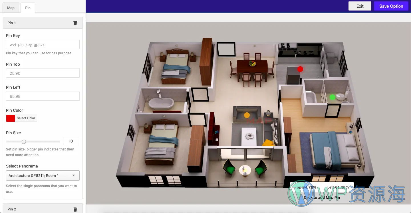 WordPress Virtual Tour 360度全景图插件[更至v1.2.1]插图1-WP资源海