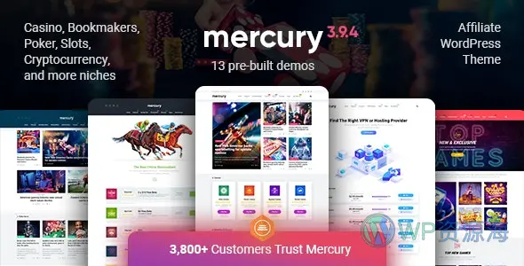 Mercury v3.9.6 代理推广大使佣金营销联盟WordPress主题插图-WordPress资源海