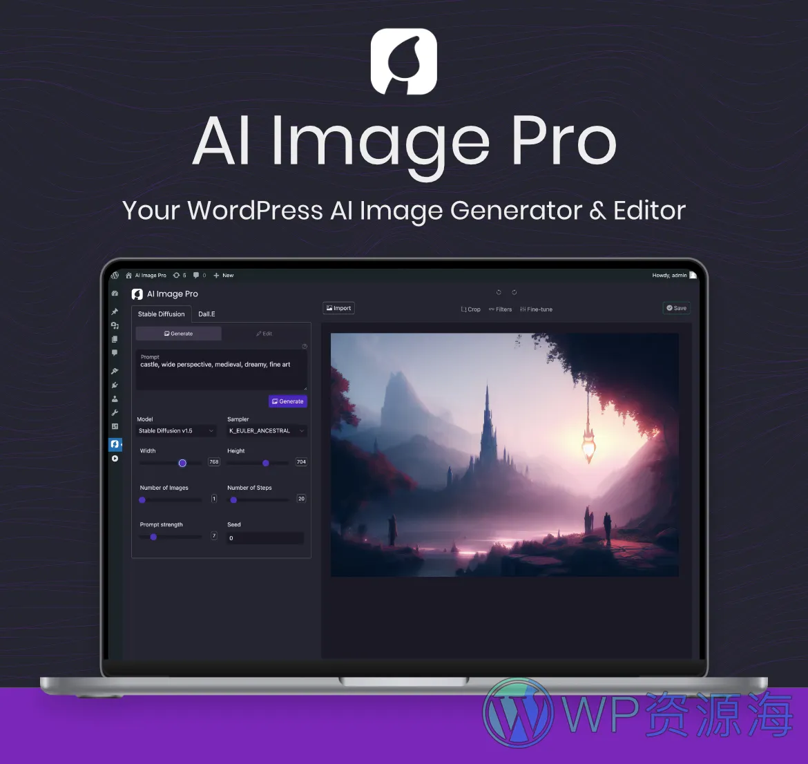 AI Image Pro v1.1.0 AI绘图画图图片生成WordPress插件插图1-WordPress资源海