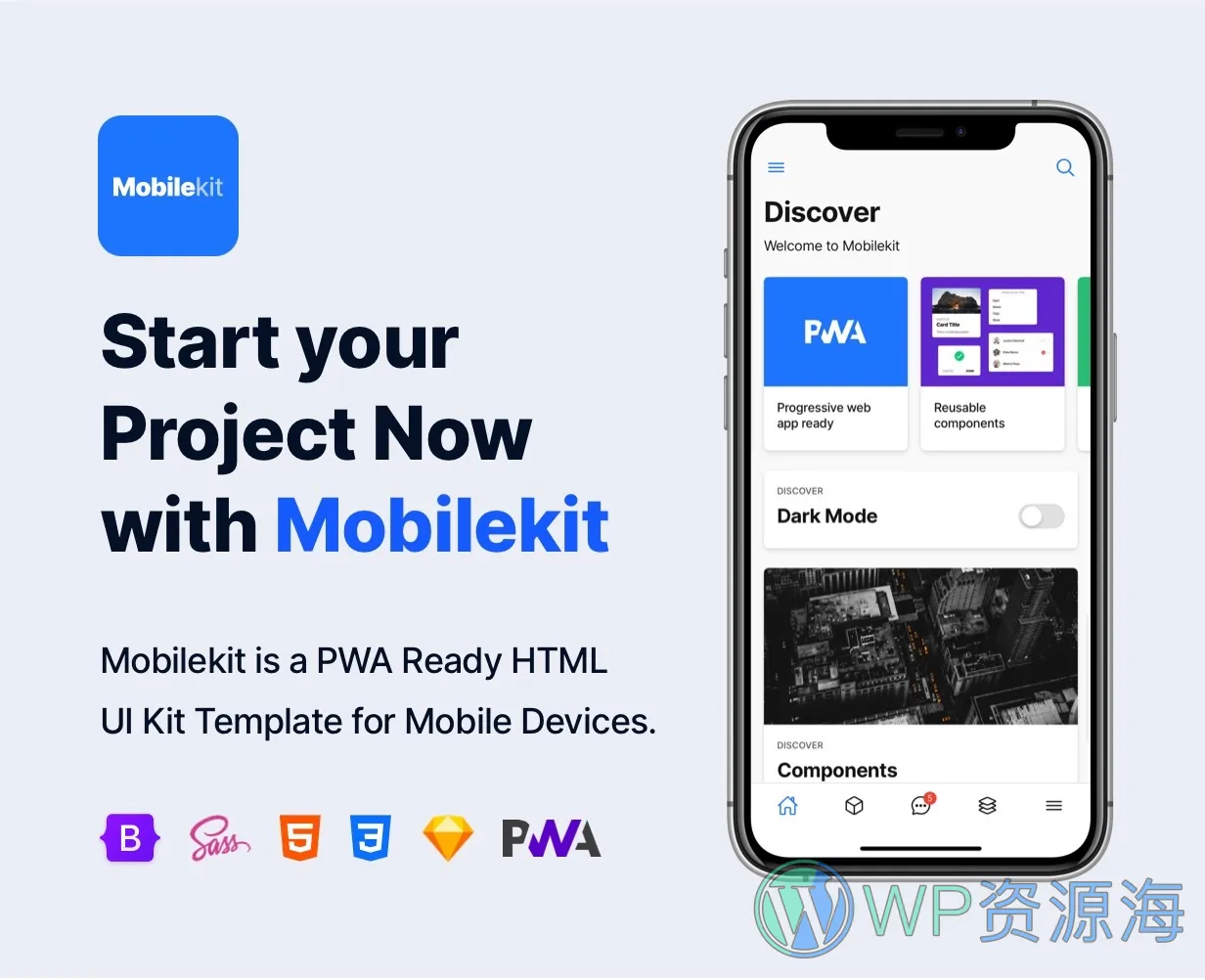 Mobilekit v2.9基于Bootstrap 5 的 HTML移动端UI模板插图1-WP资源海