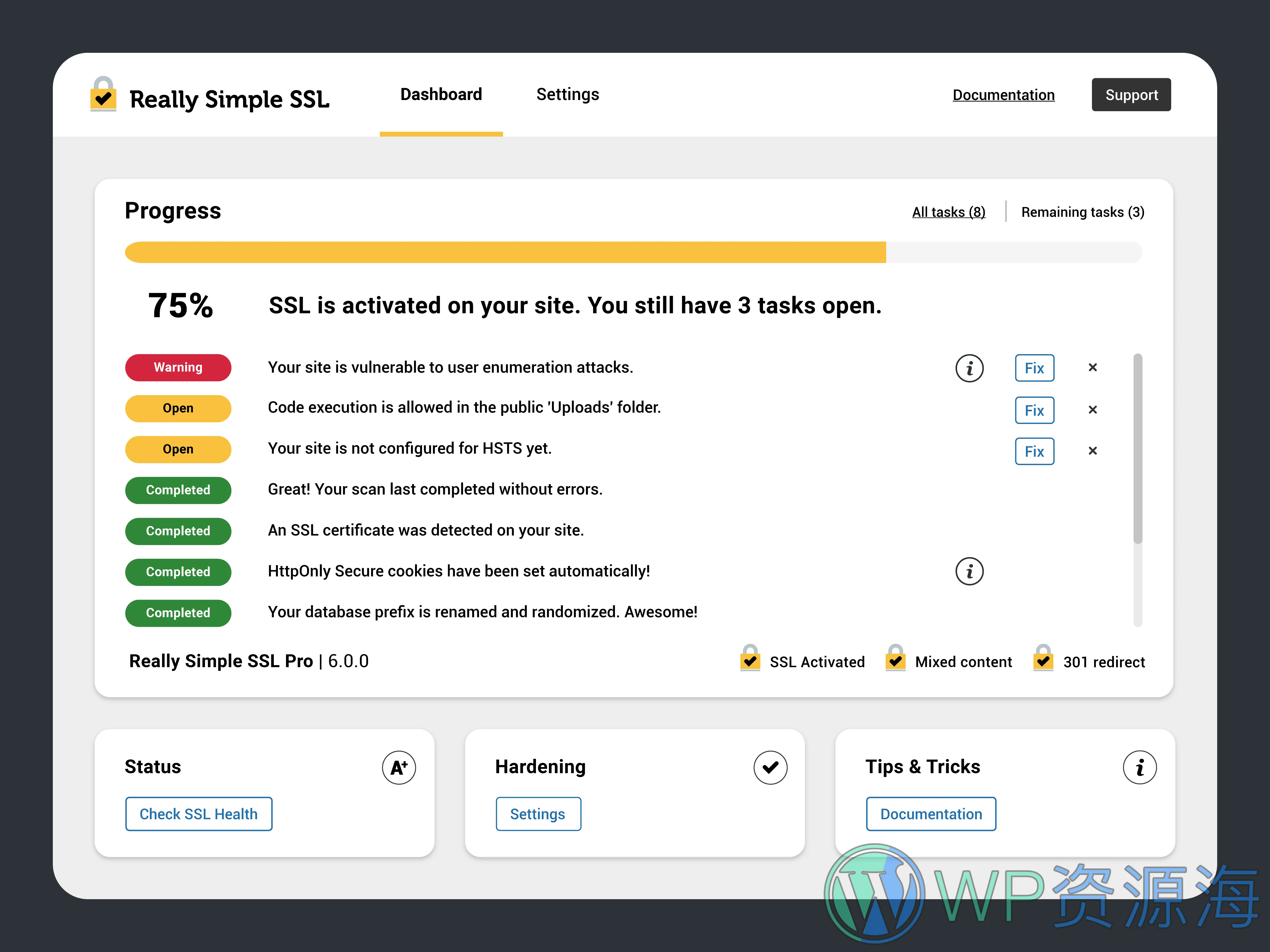 Really Simple SSL Pro – SSL/HTTPS网站安全优化WordPress插件插图2-WP资源海 Really Simple SSL Pro – SSL/HTTPS网站安全优化WordPress插件插图2-WP资源海