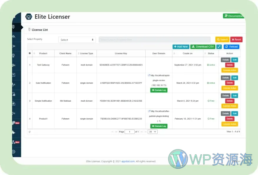 Elite Licenser-专业强大的软件授权管理器wordpress插件插图7-WP资源海