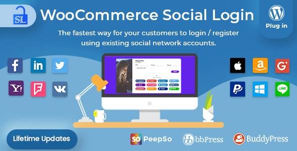 WooCommerce Social Login-社交账号快捷注册登录绑定插件[更至v2.5.8]