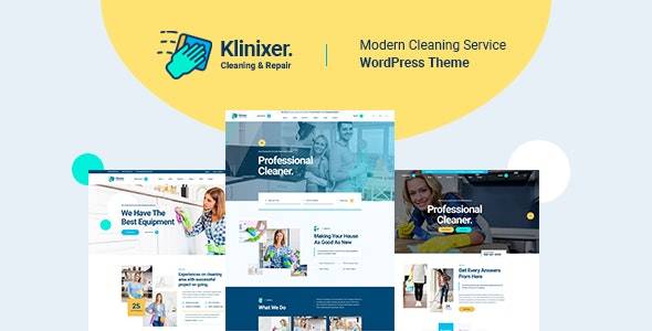 Klinixer v1.0.8卫生打扫清洁保洁服务WordPress主题