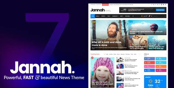 【首发】Jannah-精美畅销的杂志博客WordPress主题[更至v7.2]