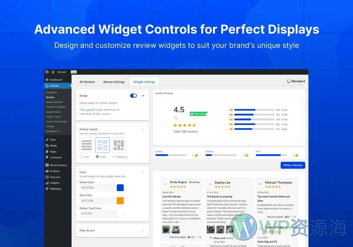 【正版】ReviewX Pro-用户评分/商品评价WordPress插件插图9-WP资源海