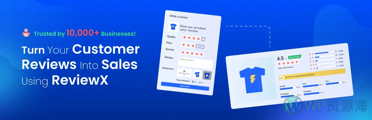 【正版】ReviewX Pro-用户评分/商品评价WordPress插件插图1-WP资源海