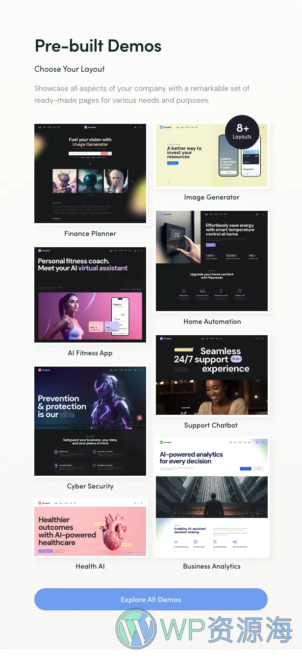 Neuronet-人工智能AI公司网站模板WordPress主题插图1-WP资源海